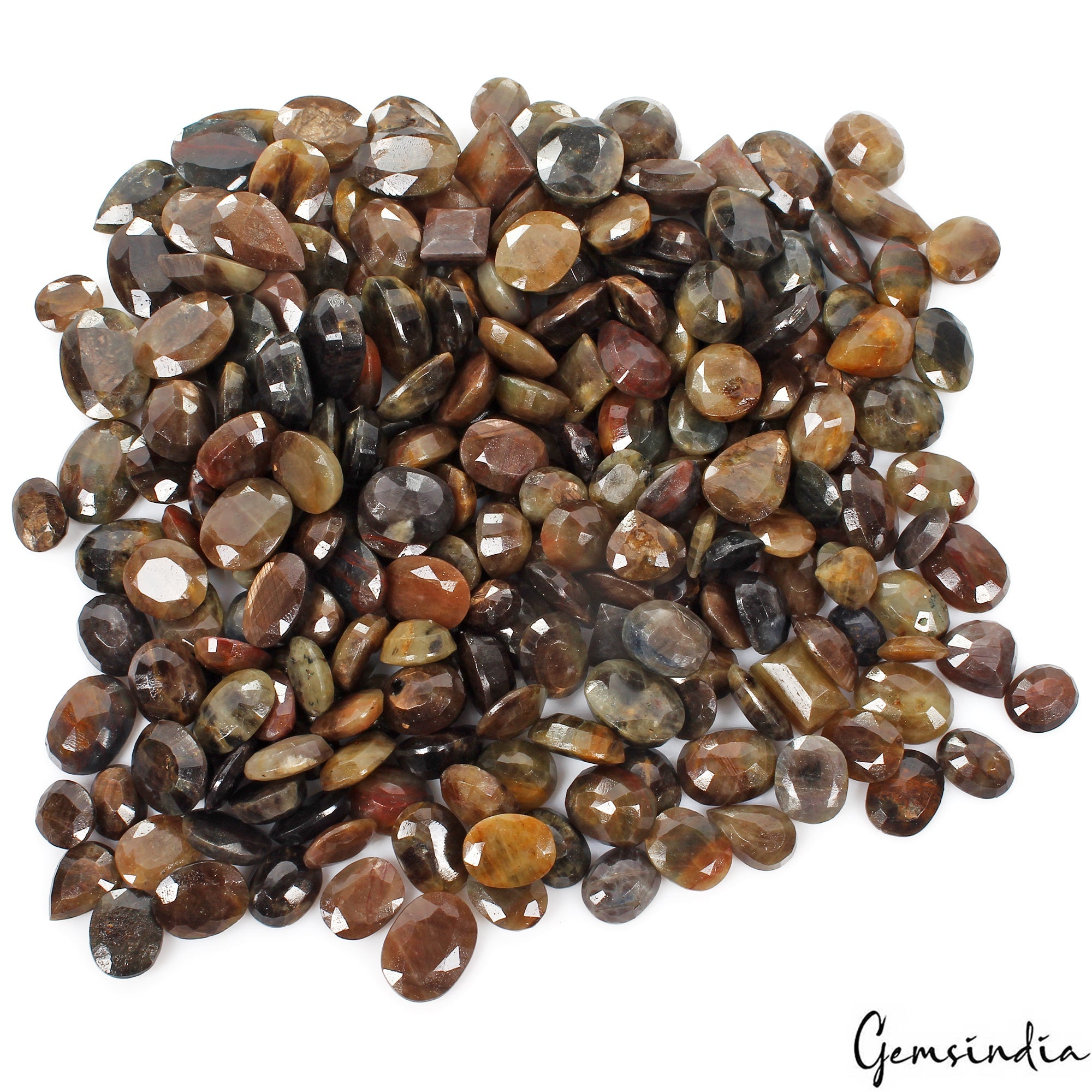 2500 Ct/240 Pc Natural Untreated Multi Color Sapphire Mix Cut 9-20mm Loose Gems