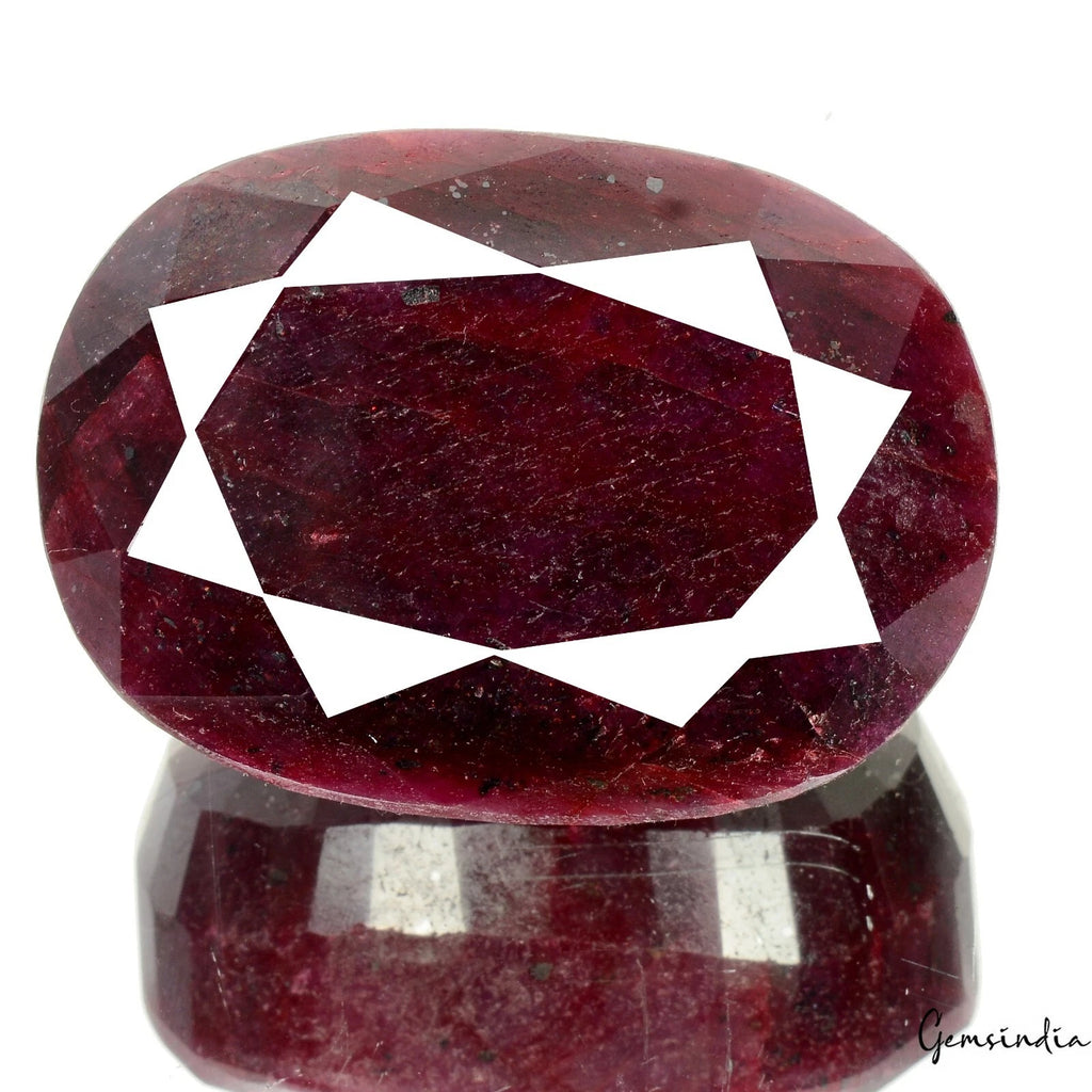 Ruby Loose Gemstone, Color Enhanced, Red — 62 x 44 x 35 mm, 1230 Ct, Madagascar