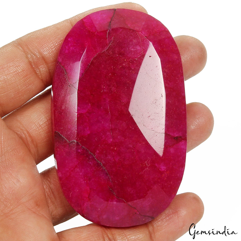 550 Carats Natural Eye Catching Pink Red Quartz Oval Faceted Cut Huge Loose Gem