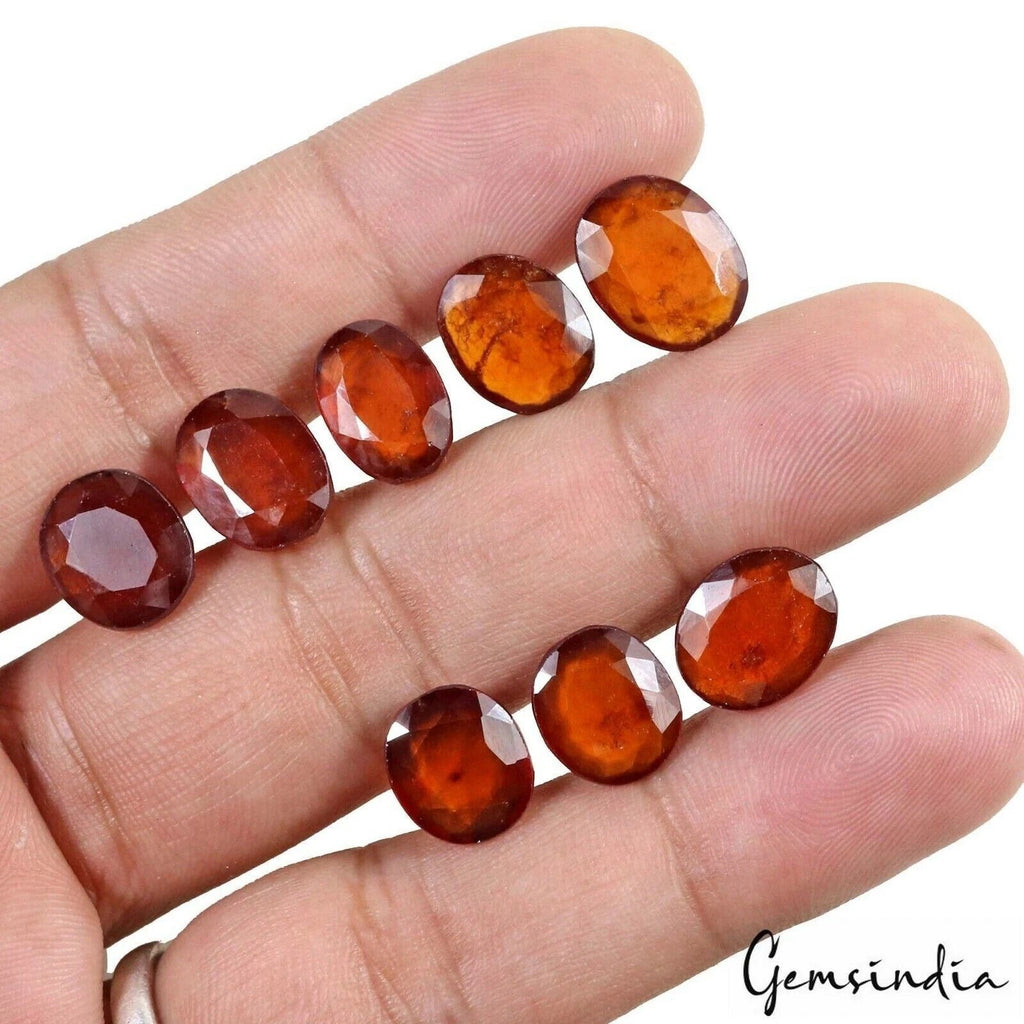 Natural 38.80 Ct Oval Cut Gomed/Garnet High Quality Hessonite Loose Gemstone Lot