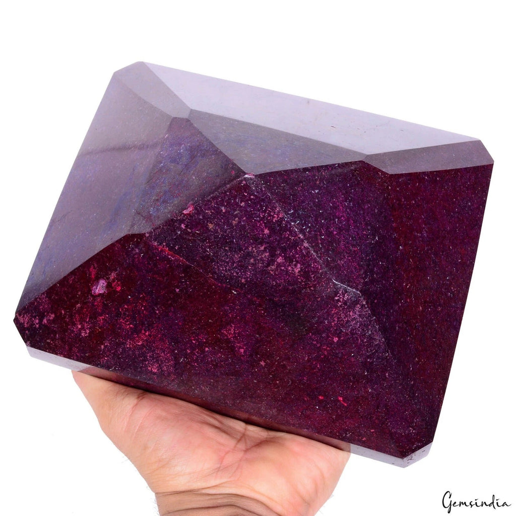 RARE 6.94 Kilo Natural HUGE Red Ruby Museum Grade Octagon Cut Loose Gemstone