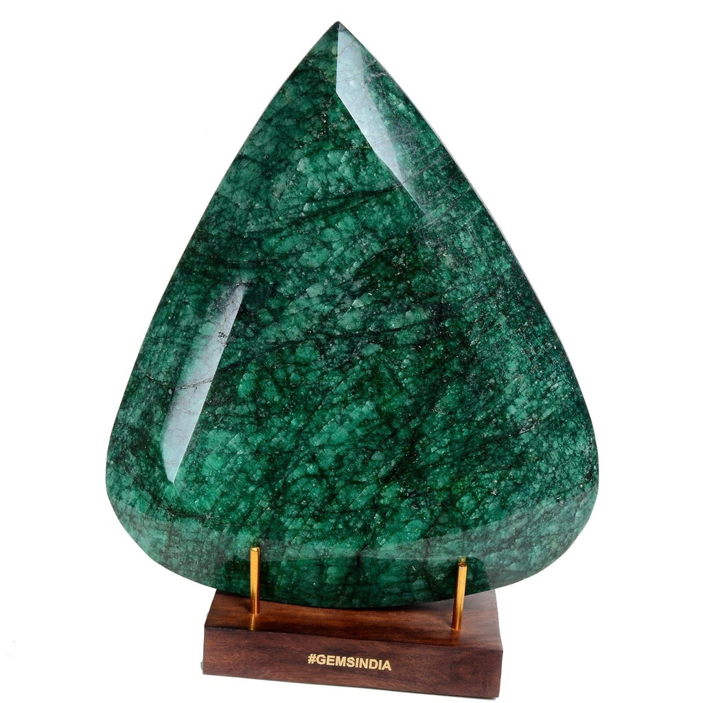 Brazilian Emerald Loose Gemstone, Pear Faceted, Color Enhanced — 10x8.5x5 Inch, 37750 Ct (7.55 Kg), Brazil