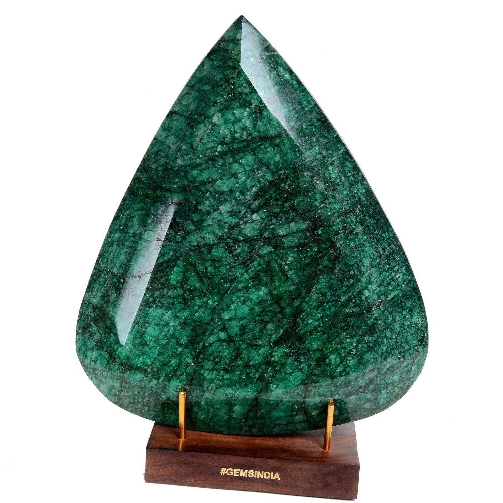 Brazilian Emerald Loose Gemstone, Pear Faceted, Color Enhanced — 10x8.5x5 Inch, 37750 Ct (7.55 Kg), Brazil