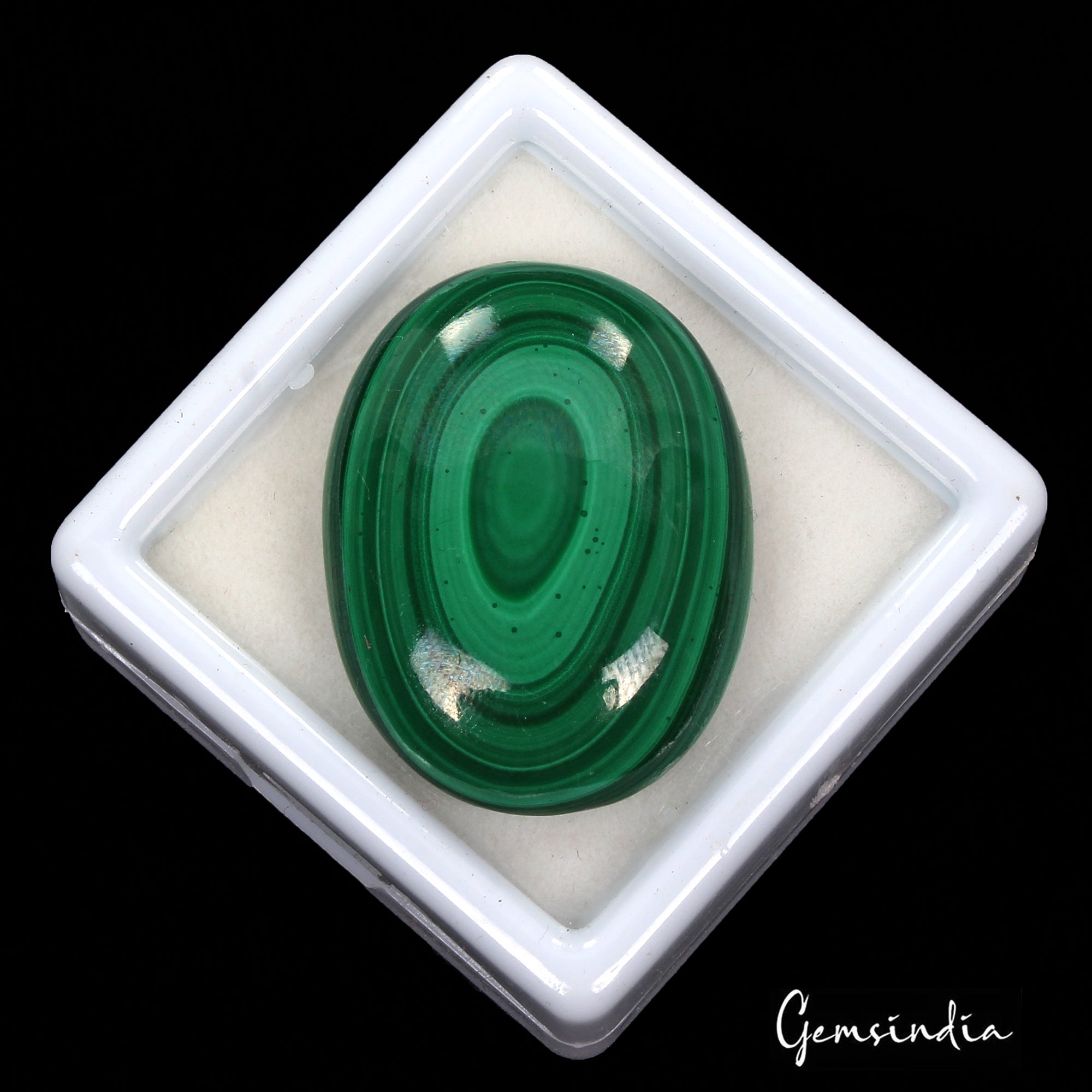 71.80Ct Natural Untreated Green Malachite Evil Eye Oval Cab Rare Gem For Pendant