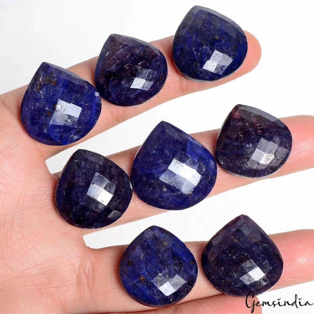 Natural Blue Sapphire Pear Checker Cut 290.00 Ct Loose Gems Lot 8 Pc For Jewelry