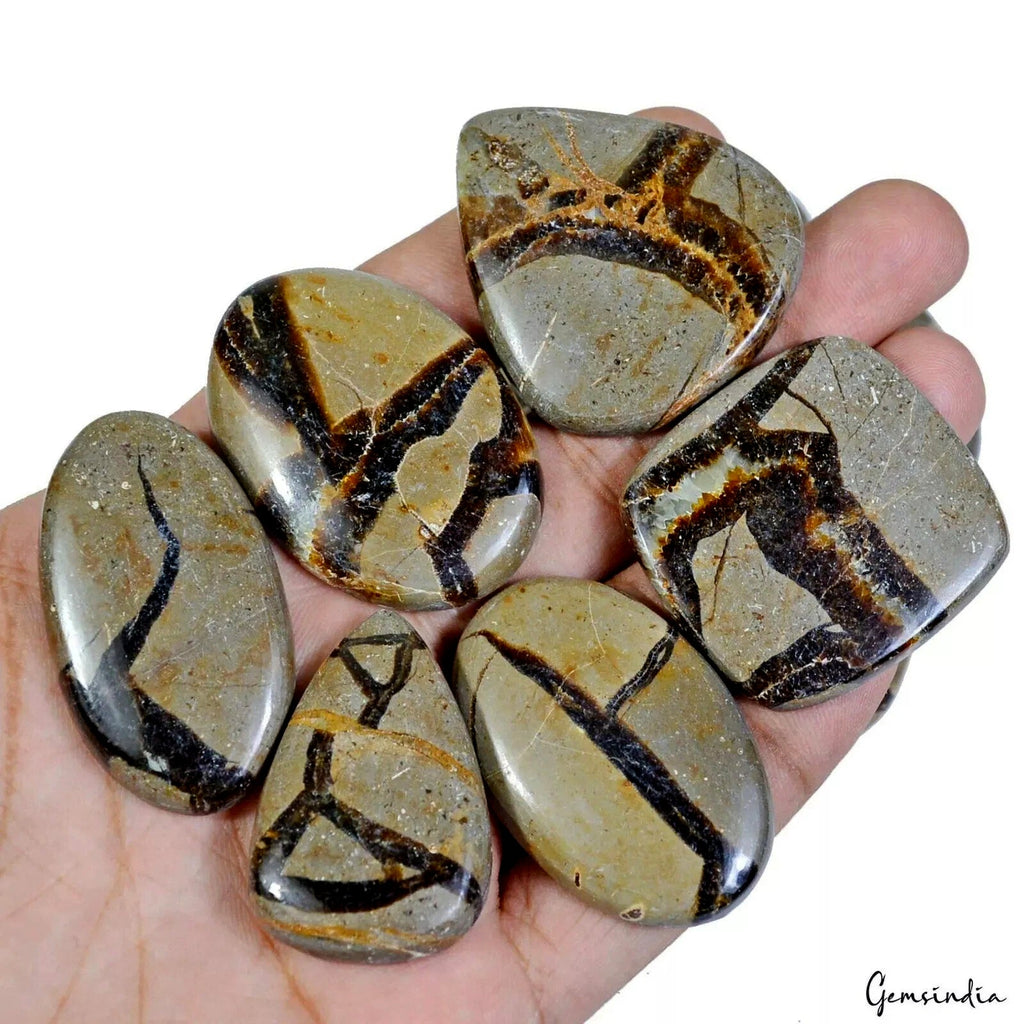 850 Ct Natural Untreated Septarian Designer Mix Cabochon Loose Gemstone Lot 14Pc