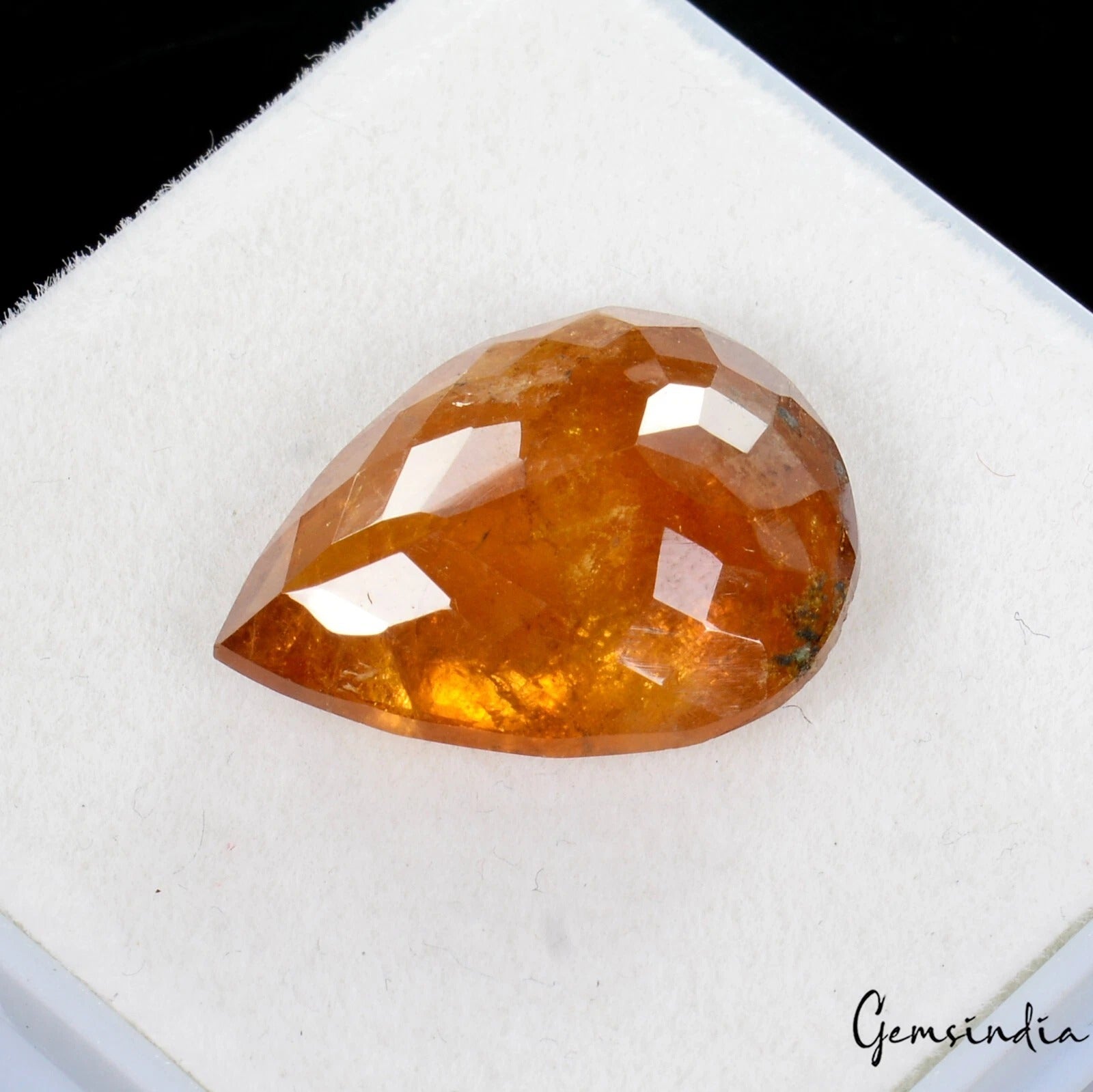 17.10 Cts Natural Untreated Honey Brown Sphalerite Pear Cut Loose Precious Gem