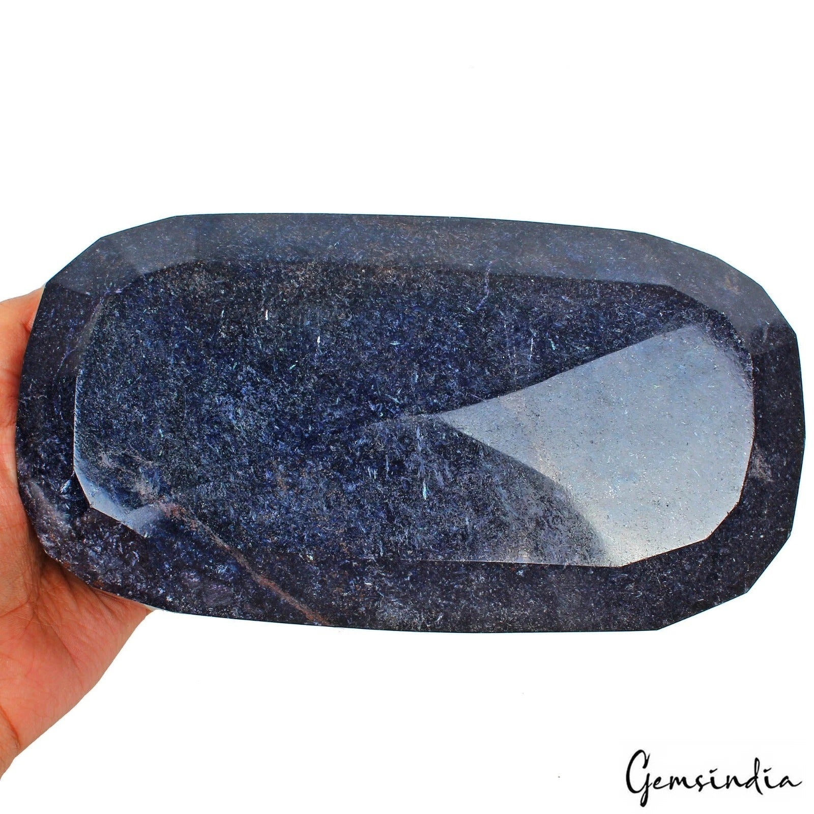 3.9 Kg Natural African Dark Blue Sapphire Oval Faceted Museum Size Huge Gemstone