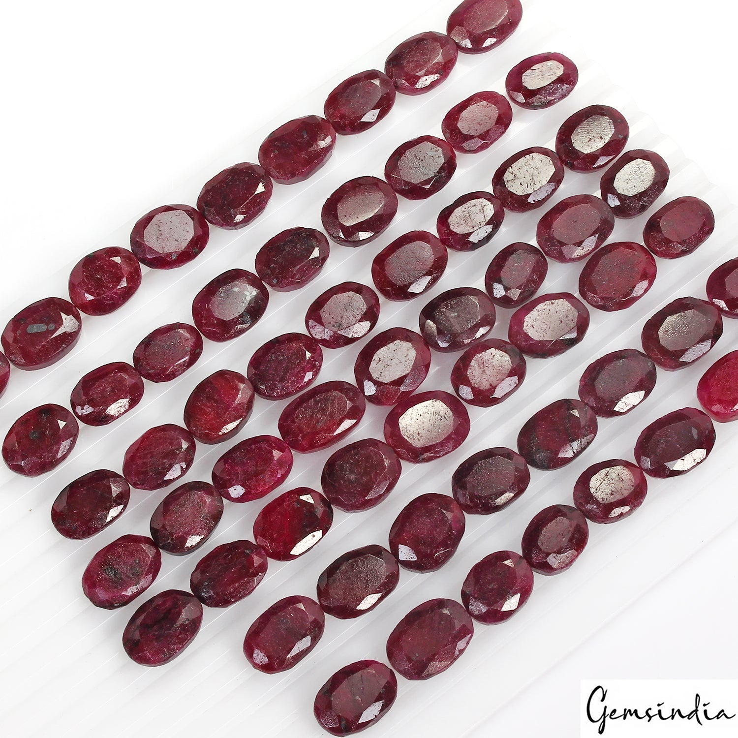 1000 Ct/61 Pc ~Natural Red Ruby Oval Cut Loose 14-18mm Gemstones Lot ~Madagascar