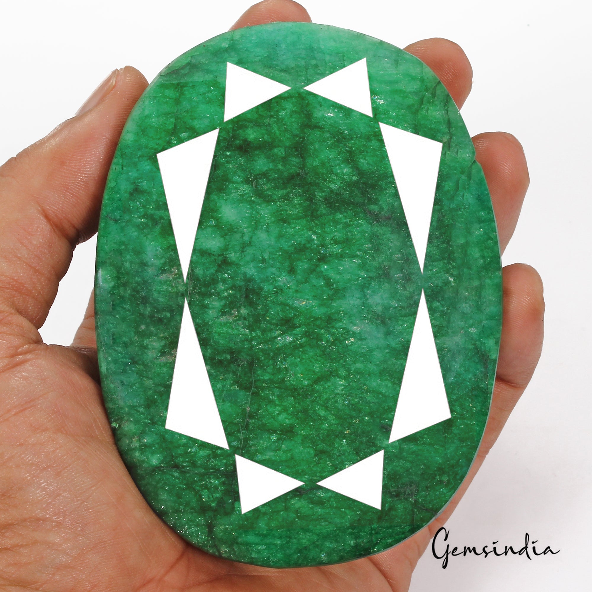 Certified 2670 Cts Natural Brazilian Green Emerald Oval Faceted Huge Loose Gem