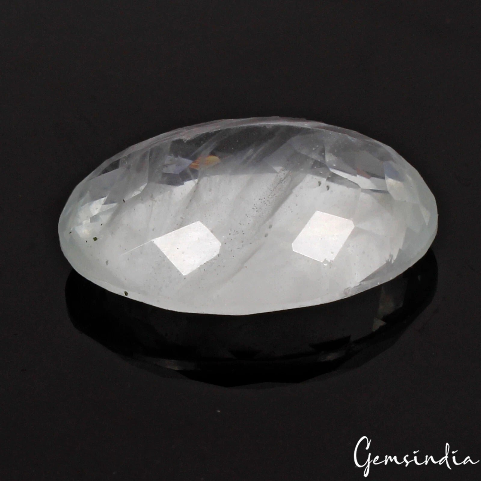 Certified 10.20 Ct Natural Untreated White Aquamarine Oval Cut Gemstone For Ring