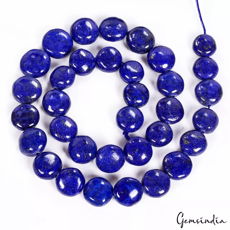 4080 Ct/10 Strands Natural Blue Lapis Lazuli Round Cab Drill Bead Strand 18"Each