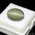 Chrysoberyl Cabochon, Untreated, Green — 14x10x7mm, 7.70 Ct