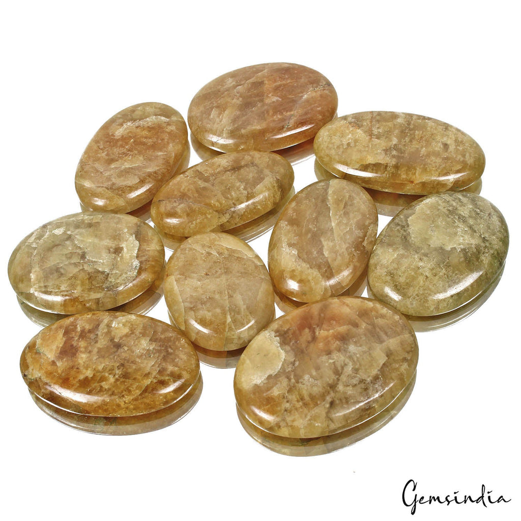 1030 Cts/10 Pcs Natural Untreated Heliodor Yellow Beryl Oval Cab Loose Gems Lot