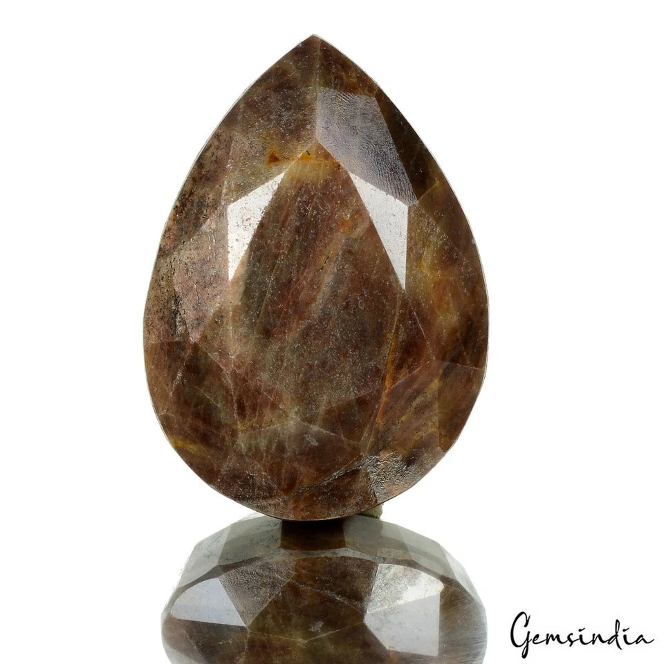 1170Ct Natural Untreated Brown Sapphire Pear Faceted Earth Mined Museum Size Gem