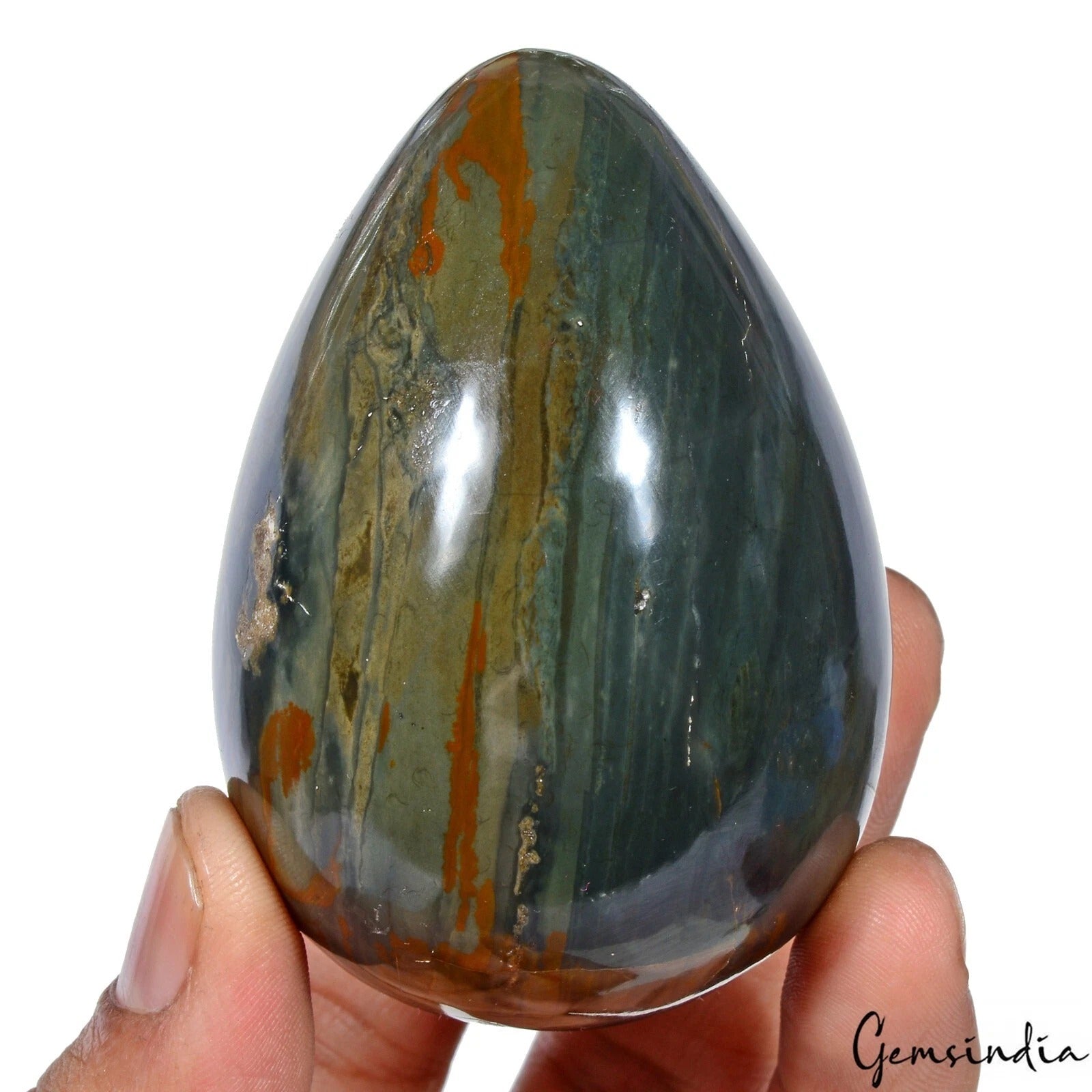 1200 Cts Natural Bi Color Bloodstone Jasper Crystal Healing Egg Shape Huge Gem