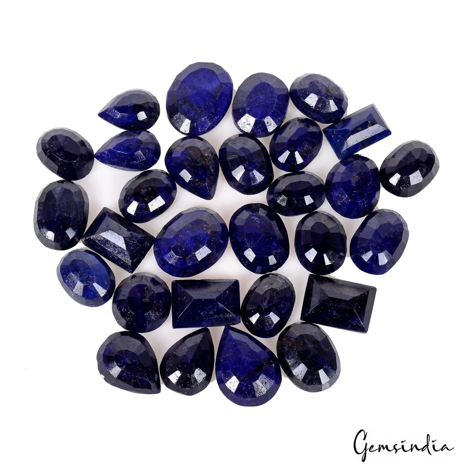 29 Pc Natural Blue Sapphire Mix Cut Loose 13-19mm Jewelry Kind Gemstones~ 340 Ct