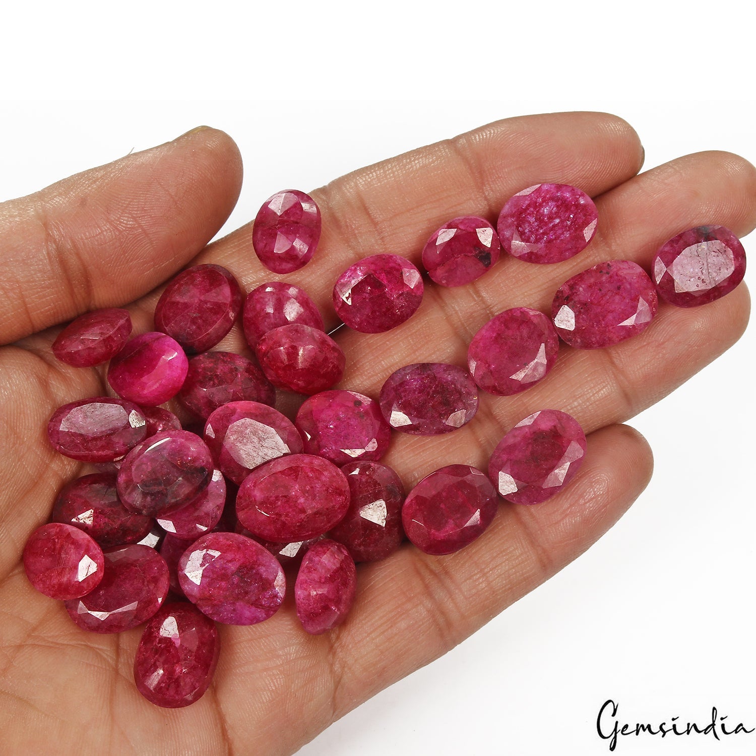 320 Ct/34 Natural Red Pink USA Beryl Bixbite Oval Faceted Loose Gems For Jewelry