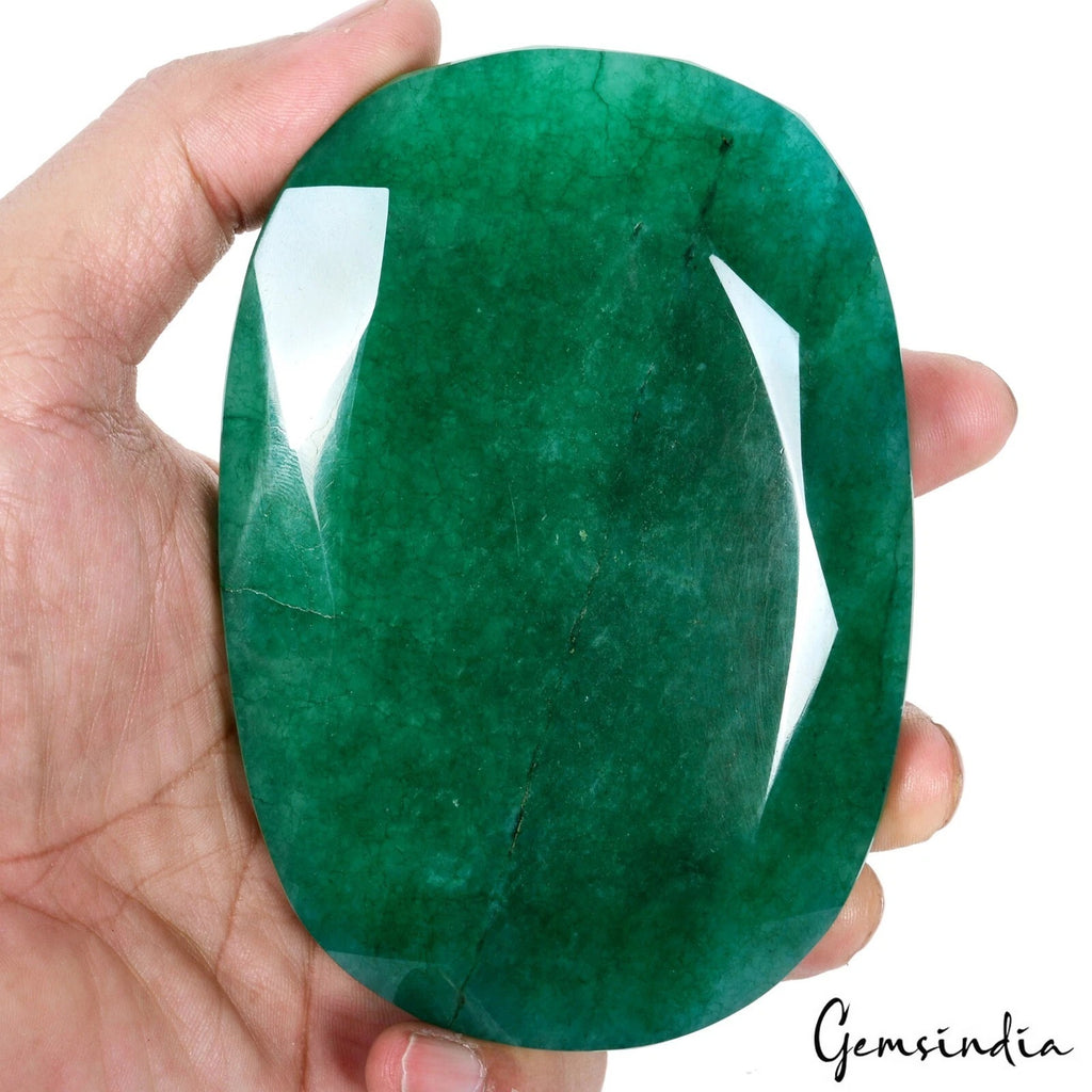 Quartz Loose Gemstone, Oval Cut, Color Enhanced — 116x79x23 mm, 2160 Ct, Brazil