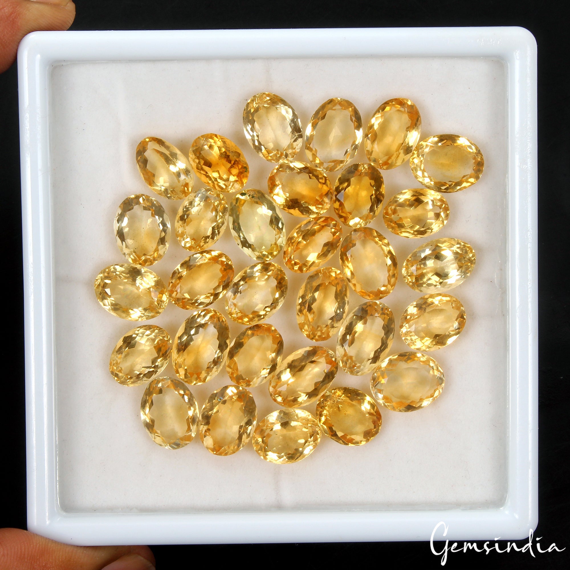 VVS 30 Pc Natural Citrine 11-13mm Oval Cut Top Quality Loose Untreated Gemstones