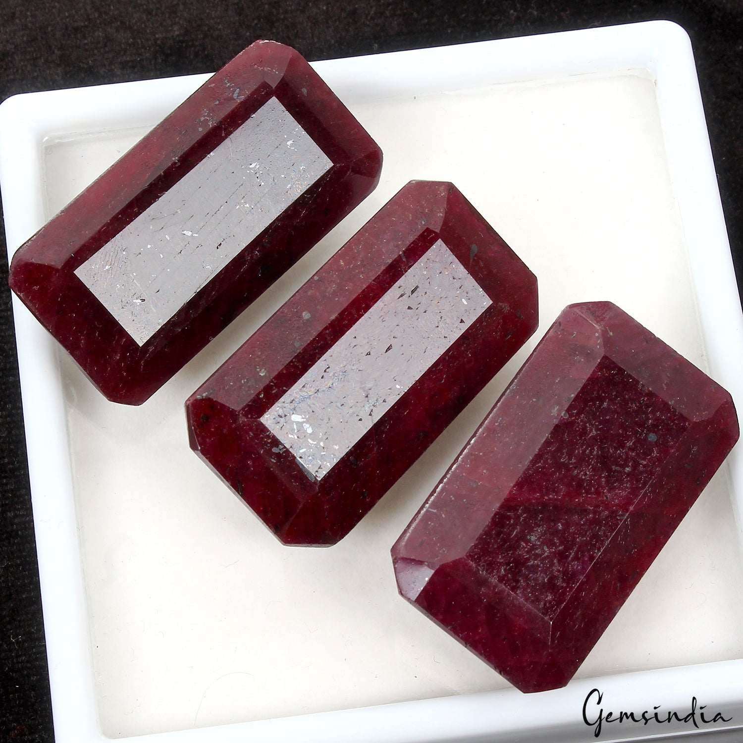 650Ct Natural Ruby Octagon Cut Earth Mined Certified Loose Gemstones Lot 45-46mm