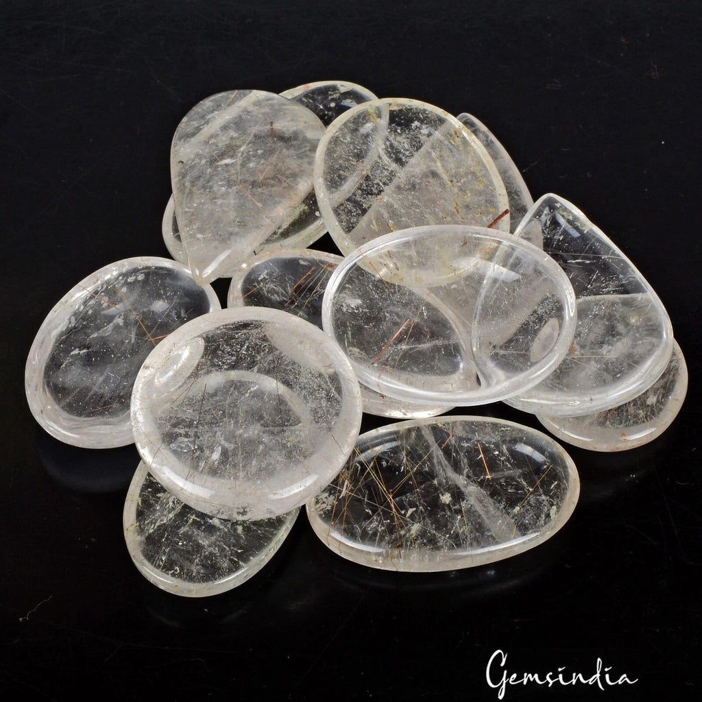 1000 Cts Natural Untreated Copper Wire Rutile Quartz Mix Cab Loose Gemstones Lot