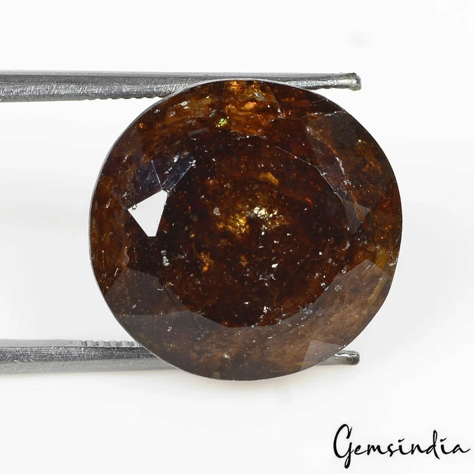 Certified 18.95Ct Natural Untreated Brown Tourmaline Round Precious Gem For Ring
