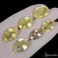 98.20 Ct/6 Pcs Natural Brazilian Untreated Lemon Citrine Oval Cut Loose Gems Lot