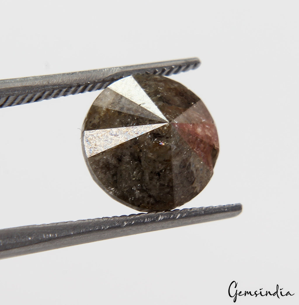3.22 CT 100% Natural Loose Salt And Pepper Diamond, Round Brilliant Cut Diamond