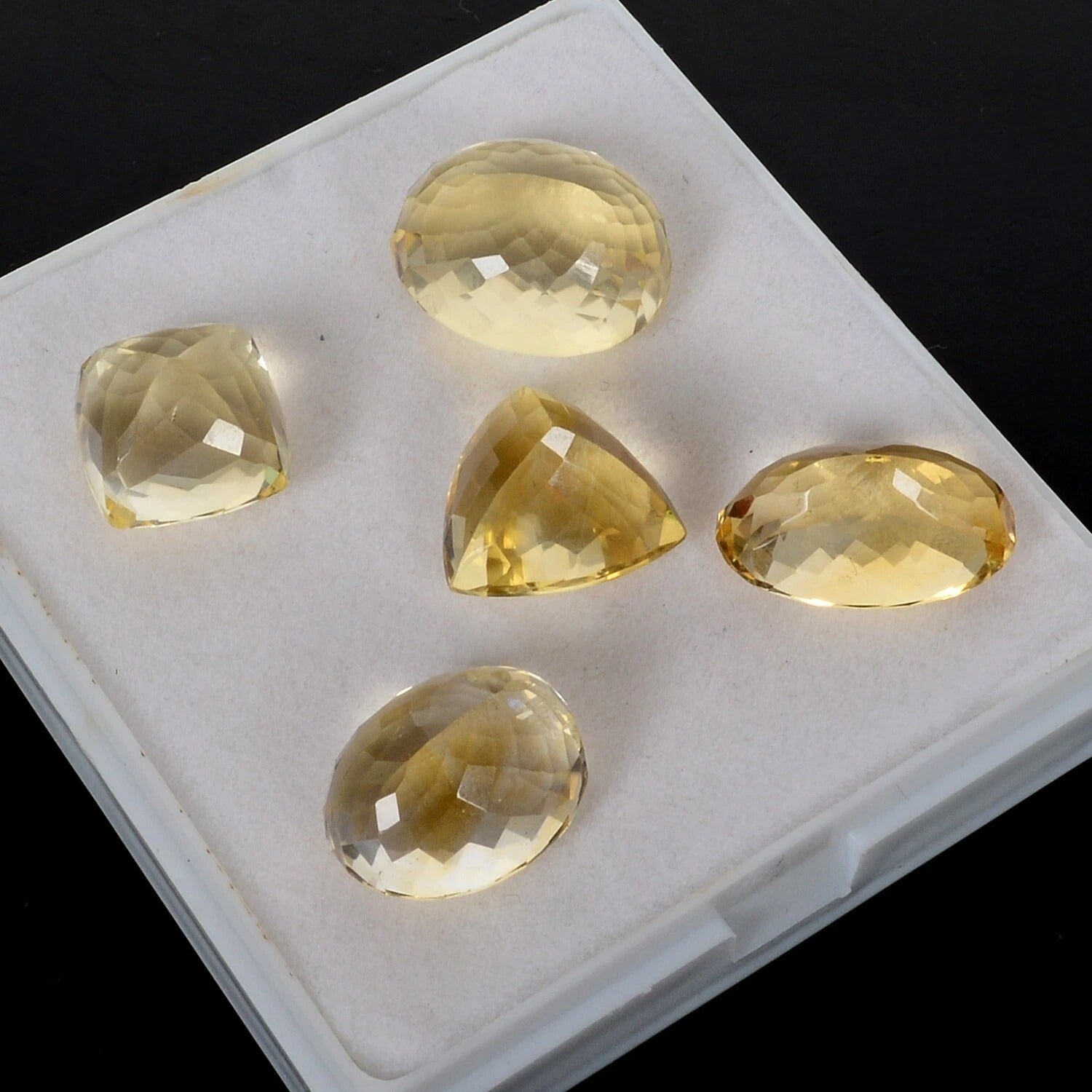 Citrine Loose Gemstone, Untreated, Yellow — 12mm to 18mm, 66.50 Ct, Brazil