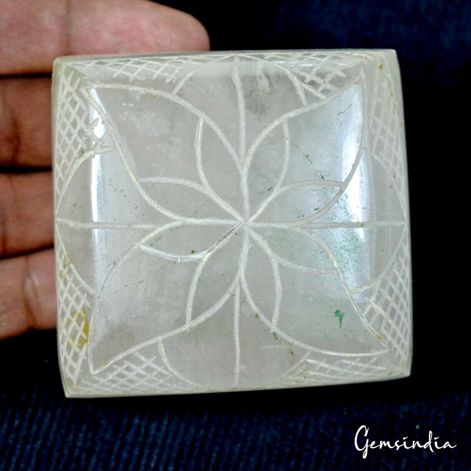 1500 Cts Natural Untreated White Quartz Square Hand Carved Loose Huge Size Gems