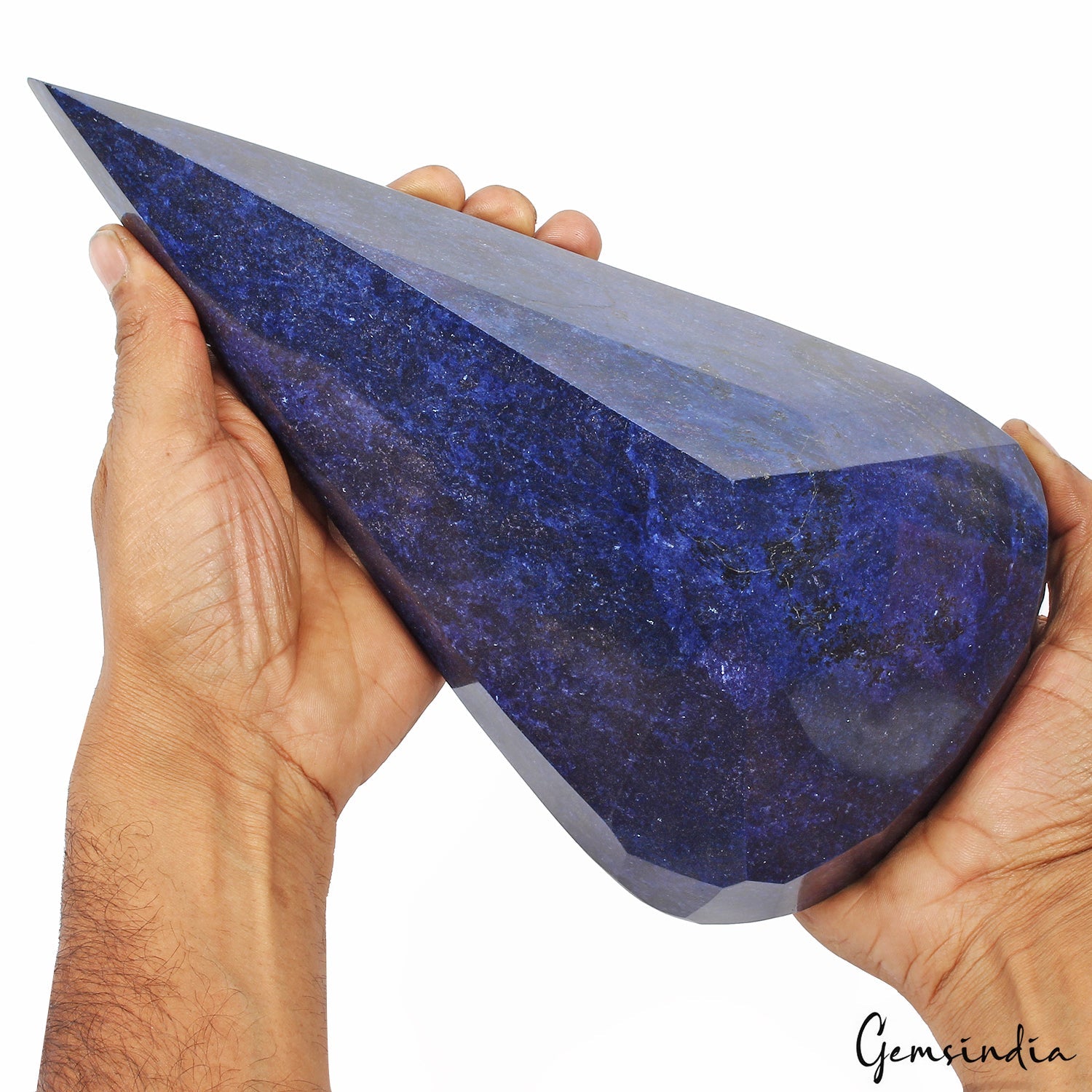 MUSEUM SIZE 3.7 Kg Natural Blue Sapphire Pear Cut Loose Earth Mined Gemstone