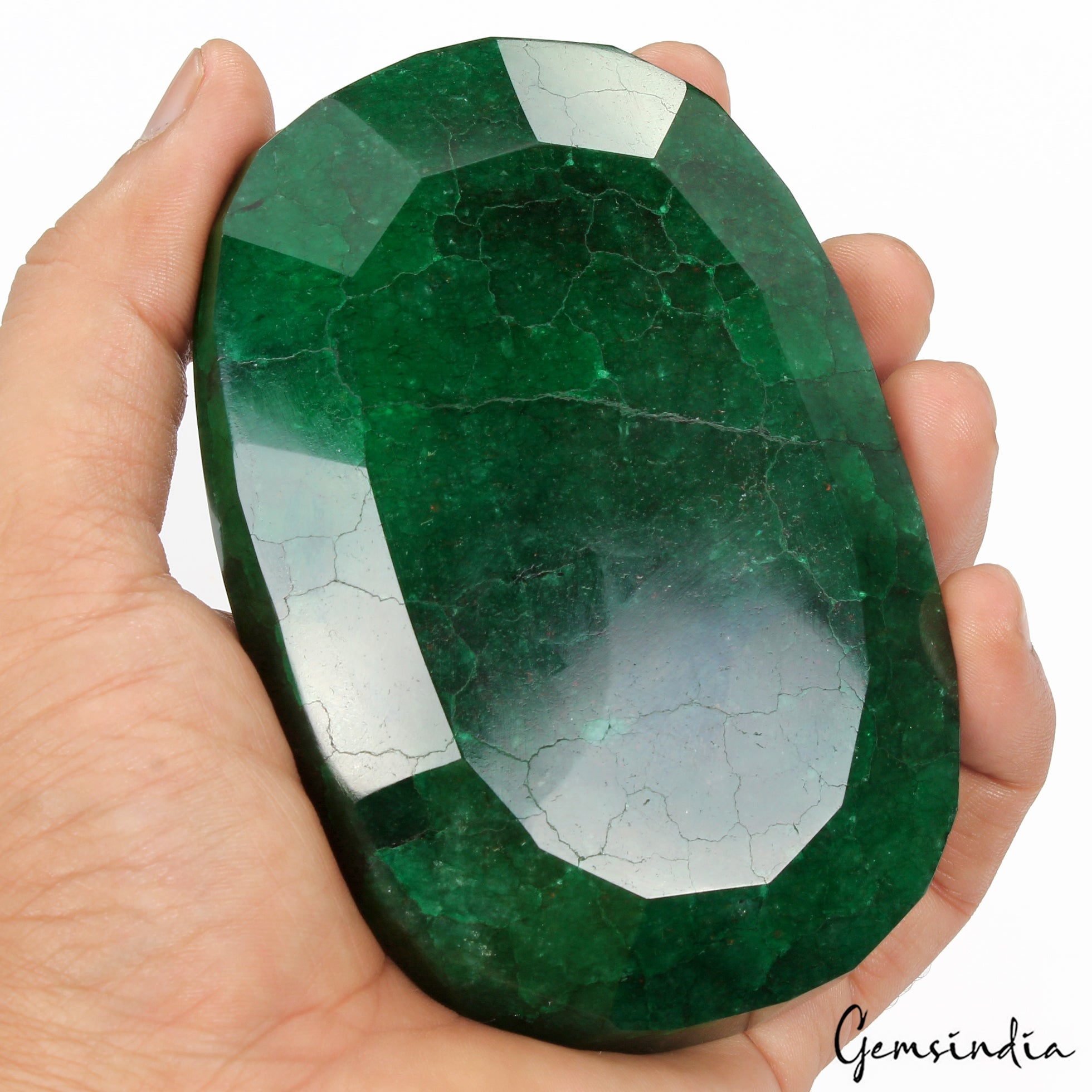 1980 Cts Natural Green Brazilian Quartz Oval Faceted Huge Museum Size Loose Gems