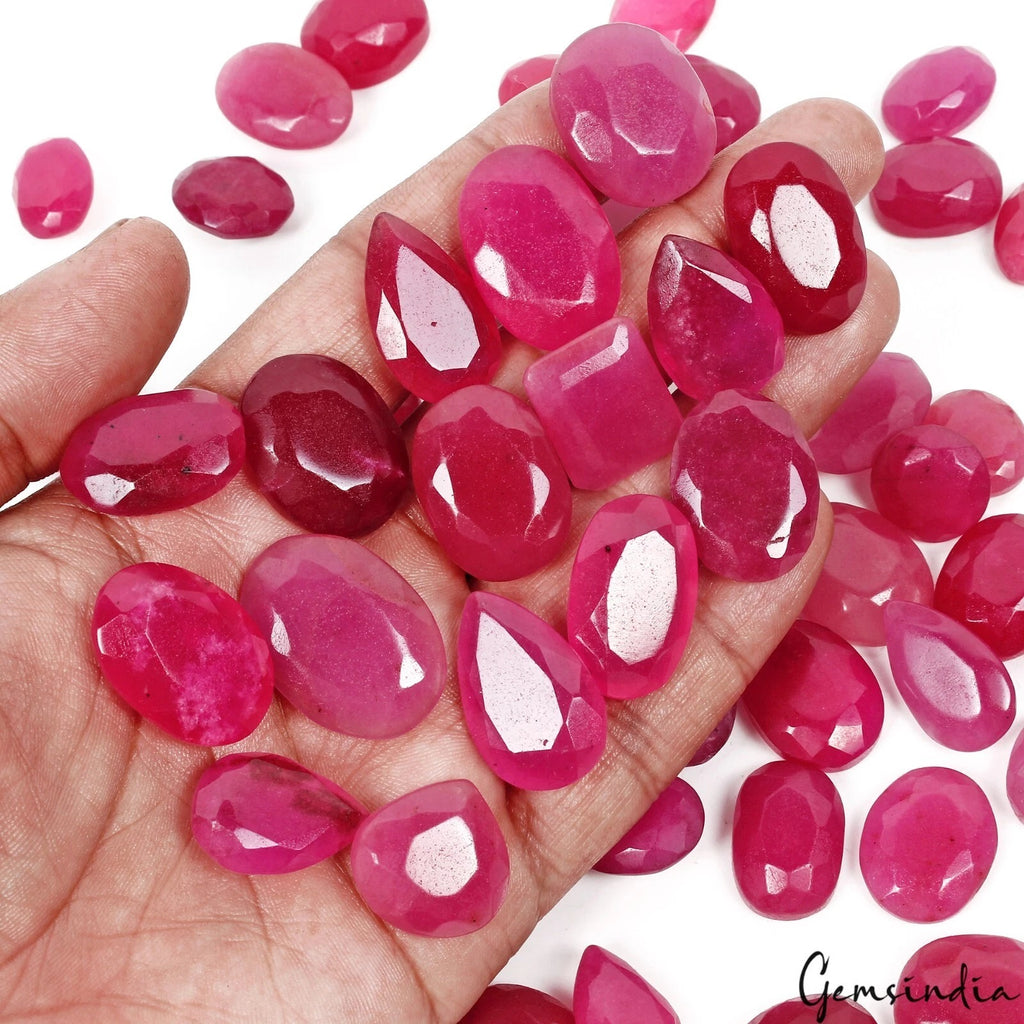 Onyx Loose Gemstone, Oval Pear Octagon Faceted Cut, Color Enhanced — 15mm to 28mm, 1150 Ct, Madagascar