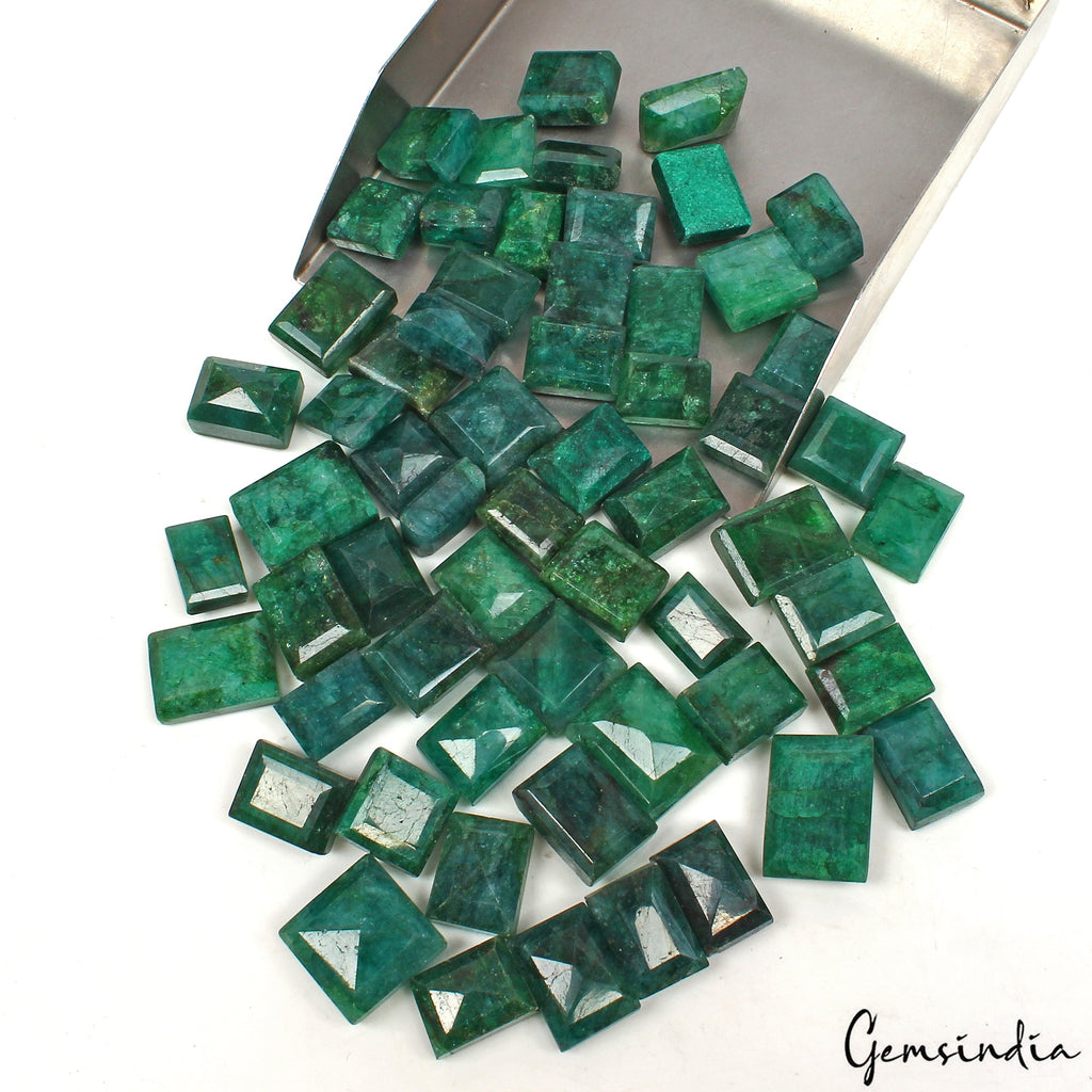 1000 Cts/60 Pcs Natural Brazilian Dark Green Emerald Baguette Cut Loose Gem Lot