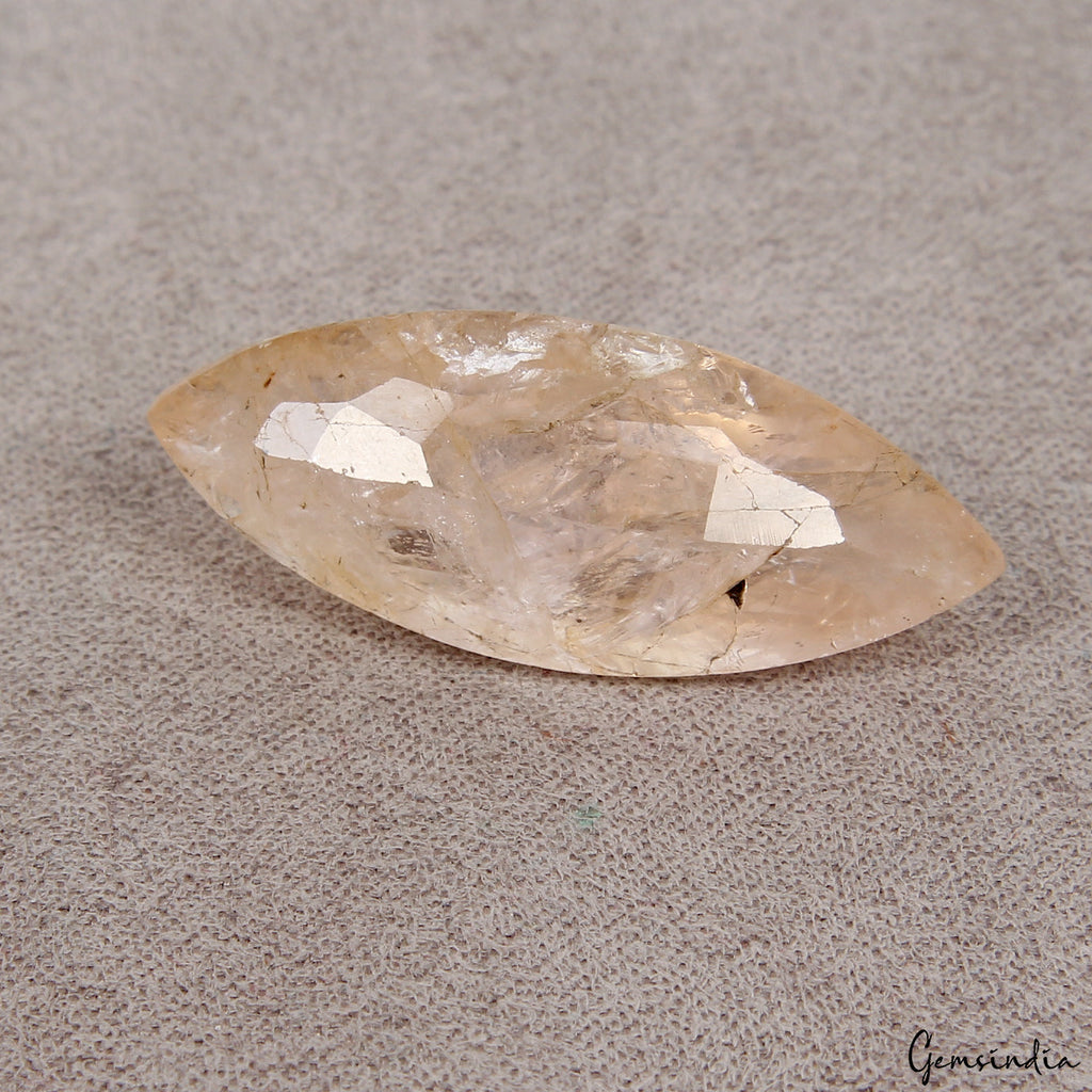 27.60 Ct Natural Untreated Brazilian Peach Morganite Rare Marquise Cut Loose Gem