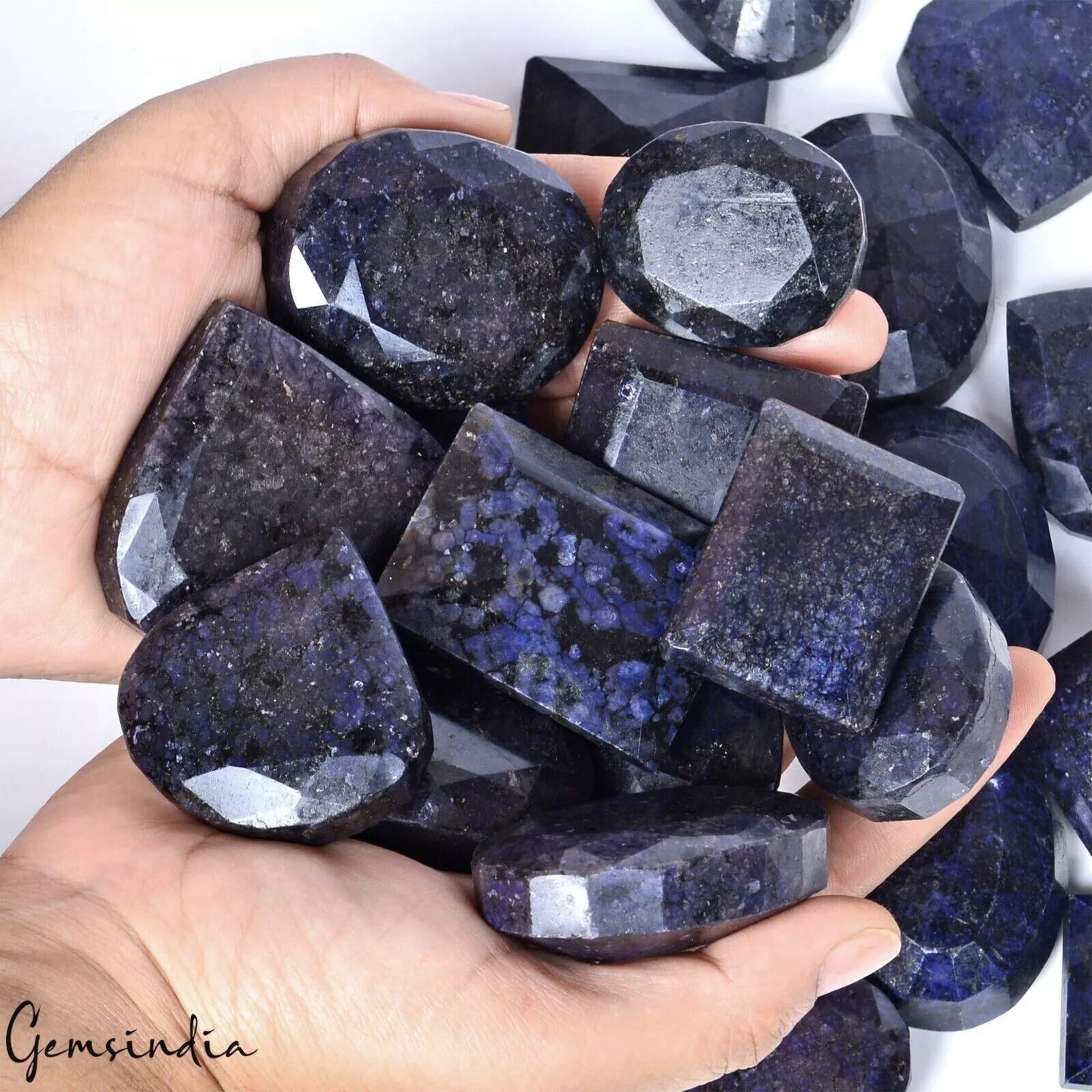 2 Kilo Natural Blue Sapphire Mix Cut Madagascar Huge Loose Gemstones 35-60mm