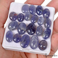 100.60 Cts/20 Pcs Natural Untreated Blue Iolite Oval Cab Loose Gems For Jewelry