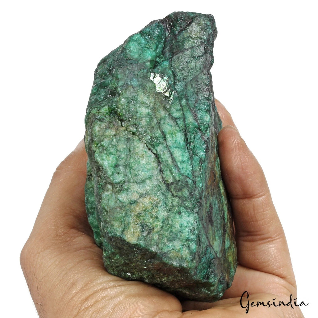 Emerald Rough Specimen, Color Enhanced, Green — 100 x 82 x 47mm, 0.588 Kg (2940 Ct), Brazil
