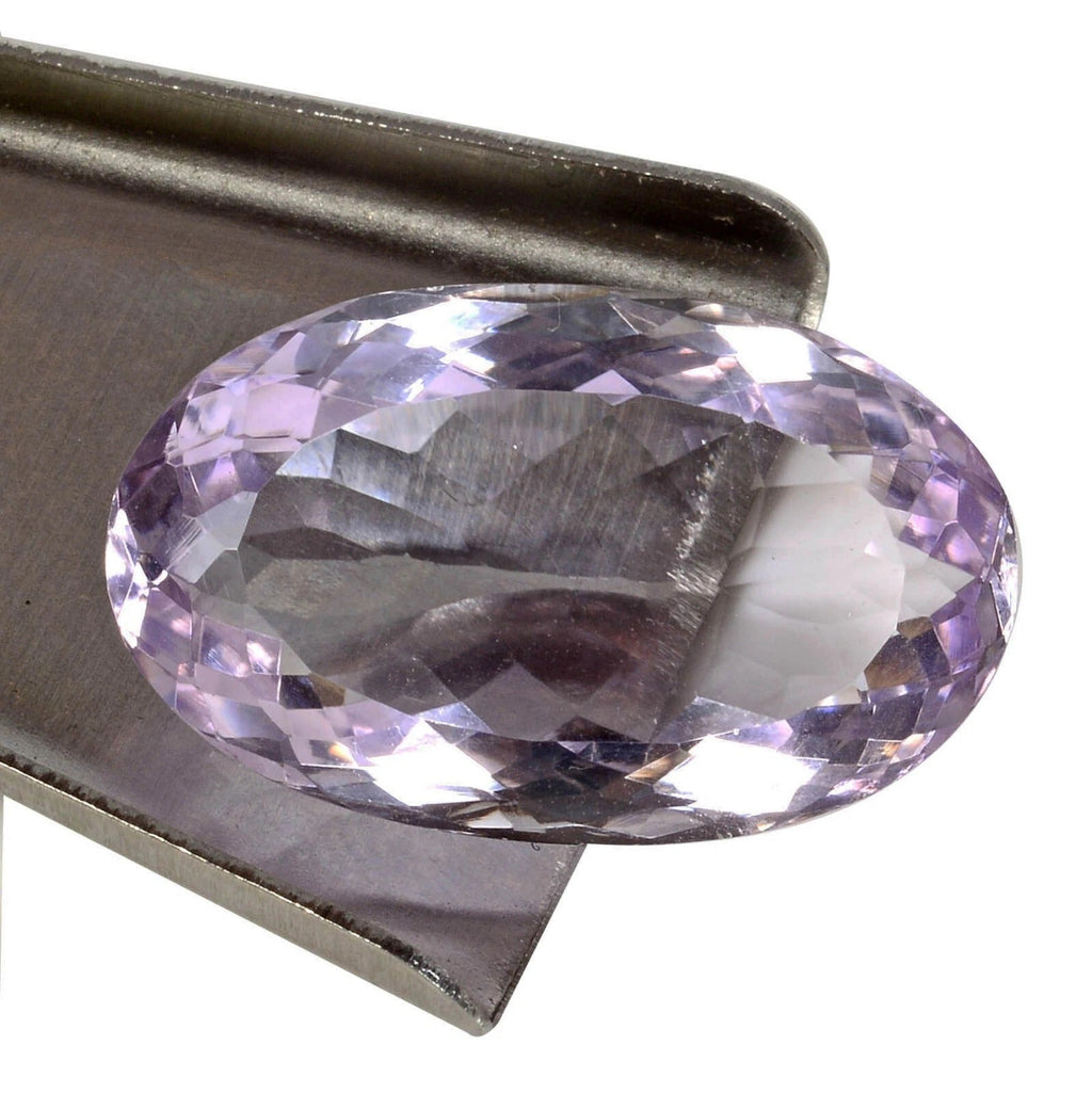 Natural Untreated Purple Amethyst Oval Faceted Ring Size 12.10 Ct Loose Gemstone