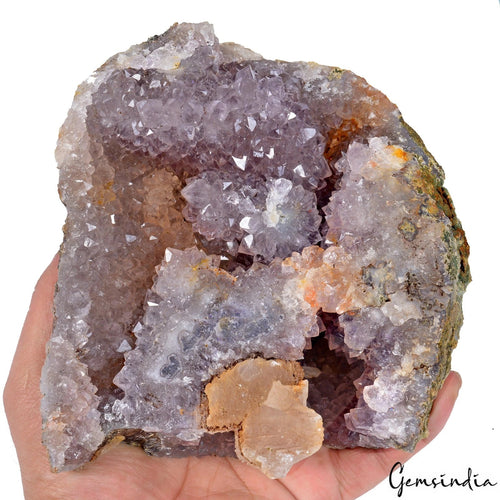 Amethyst Crystal Cluster, Untreated, Purple — 6x5.6x3 Inches, 1.35 Kg (6750 Ct), Uruguay