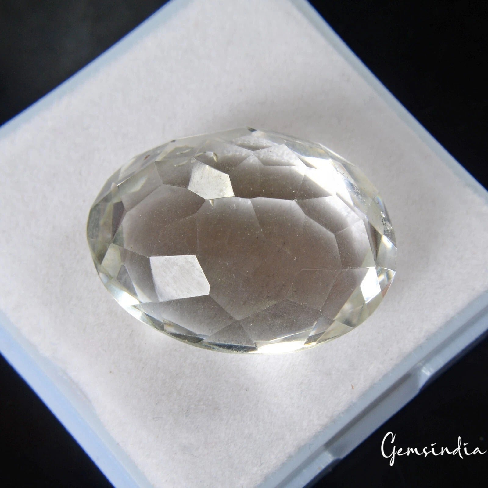 42.00 Ct Natural Untreated White Crystal Quartz Oval Cut Gems For Making Jewelry