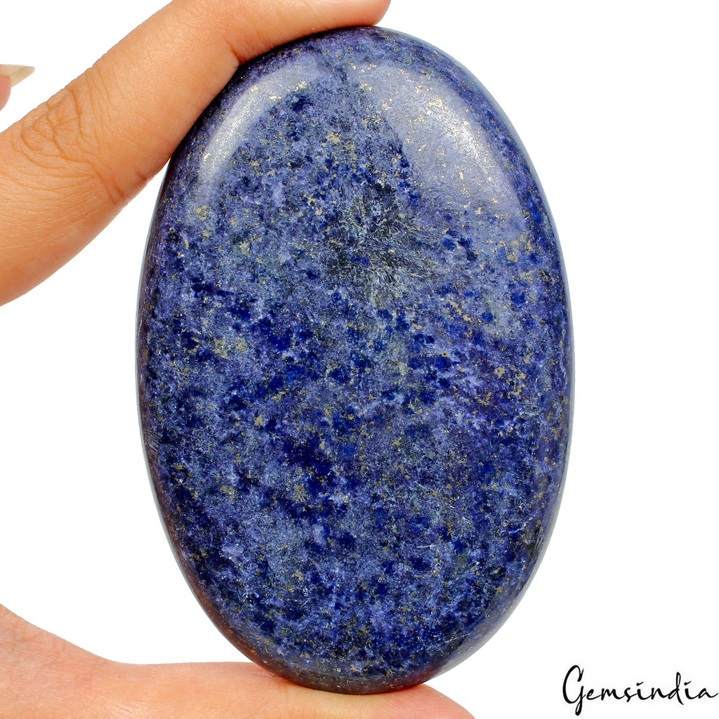 520 Ct Natural Blue Lapis Lazuli With Gold Pyrite Oval Cut Cab Pendant Size Gems