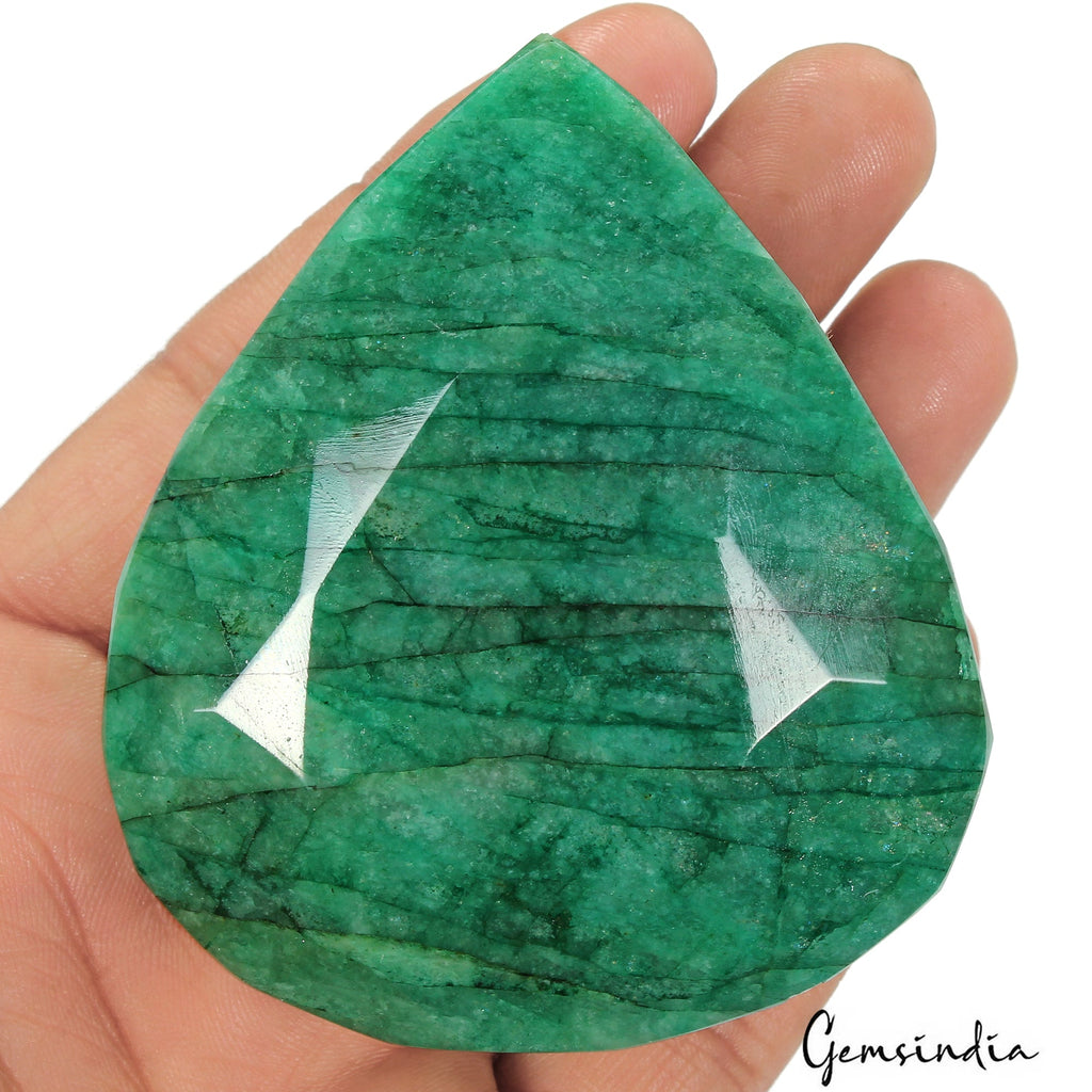 1360 Ct Natural Green Zambian Emerald Pear Cut Earth Mined Museum Size Gemstone