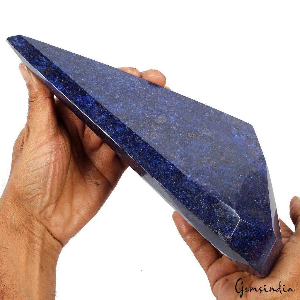 MUSEUM SIZE 3.7 Kg Natural Blue Sapphire Pear Cut Loose Earth Mined Gemstone