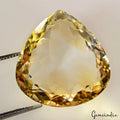16.90 Cts Natural Brazilian Untreated Yellow Citrine Pear Faceted Cut Loose Gem