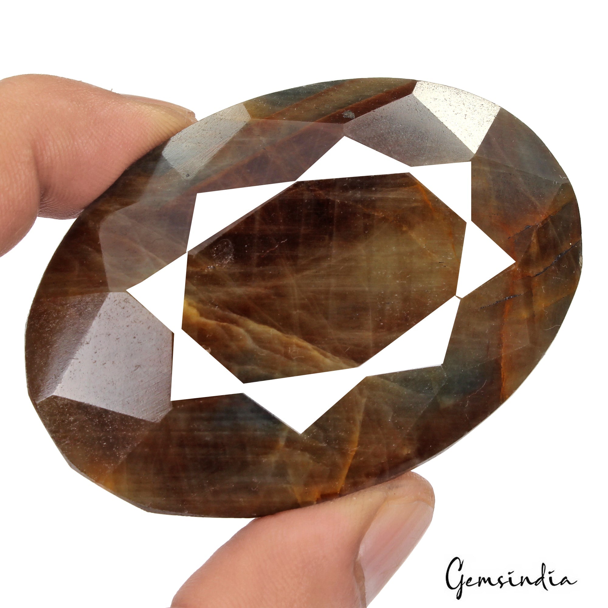 830 Ct Natural Untreated Brown Blue Sapphire Oval Faceted Earth Mined Gemstone