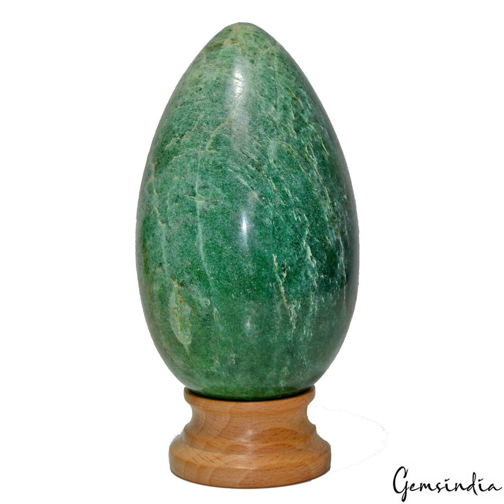 4040 Ct/4.7" Natural Green Aventurine Crystal Healing Mineral Egg Shape Gemstone