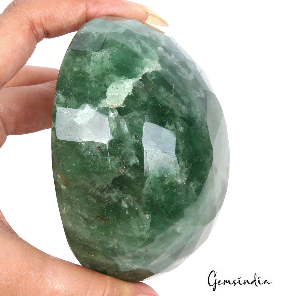 2570 Ct Natural Green Strawberry Quartz Oval Faceted Museum Size Loose Gemstone