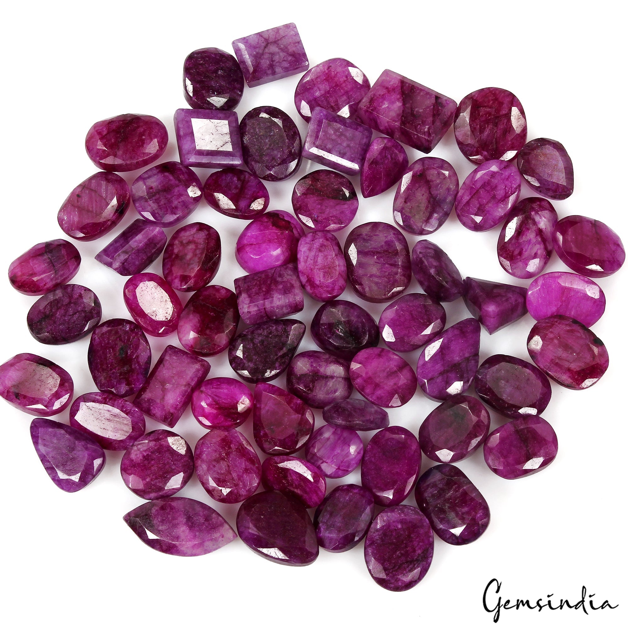 700 Ct Natural Pink Beryl (Bixbite) Mix Cut Loose Wholesale Gemstone Lot 60 Pcs